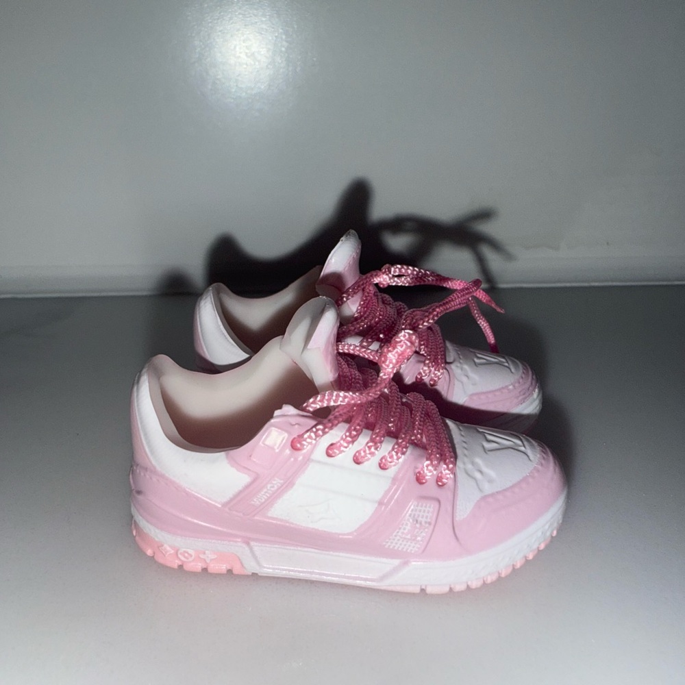 New Labubu LV  Pink and White Sneakers